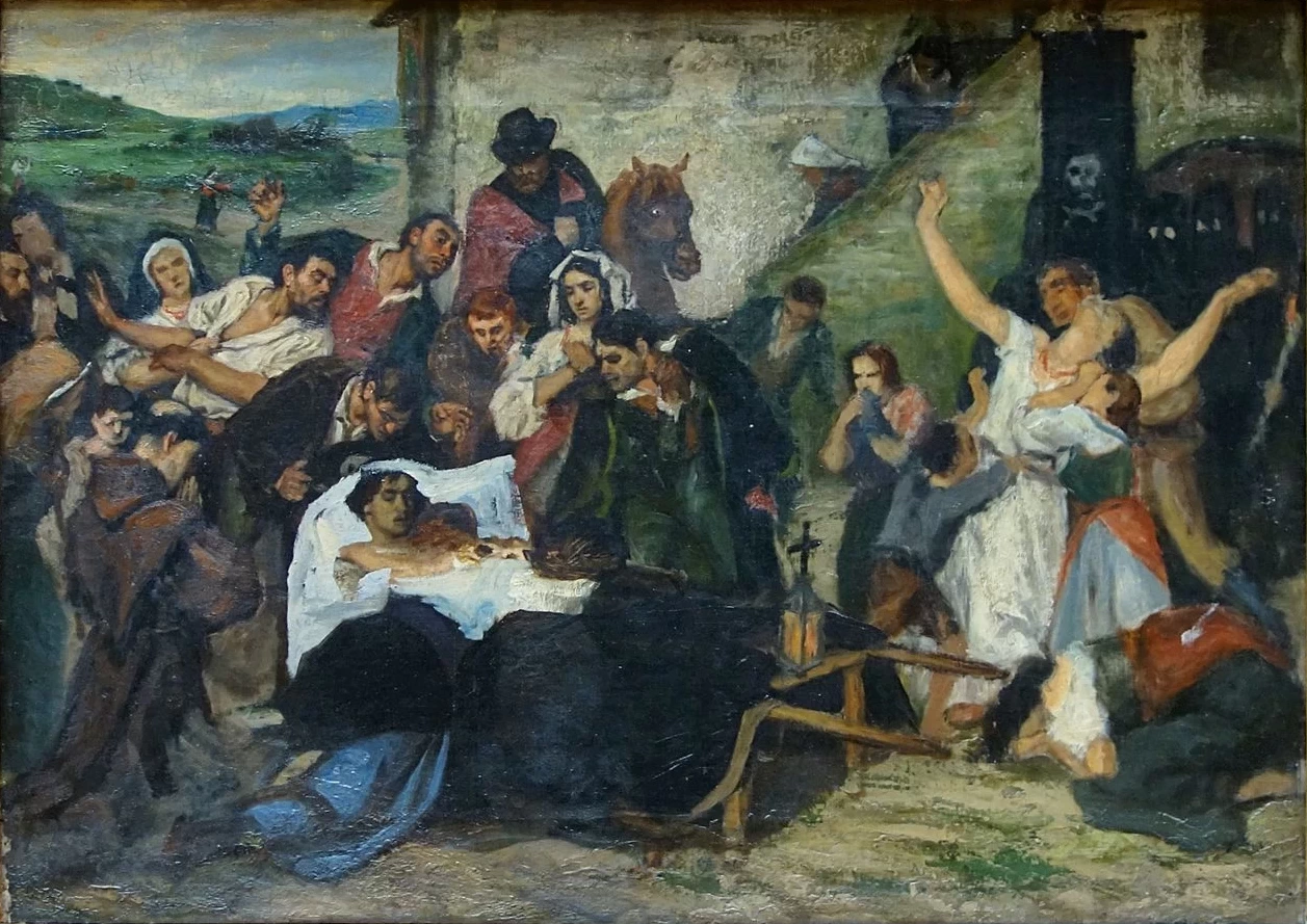 L'assassinato o ricordo della campagna romana - Palais des Beaux, Arts de Lille, bozzetto 1